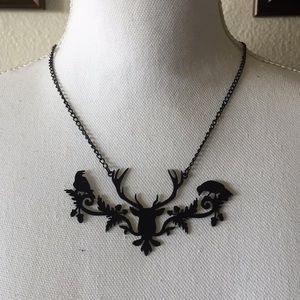 Fable & Fury woodland stainless steel necklace